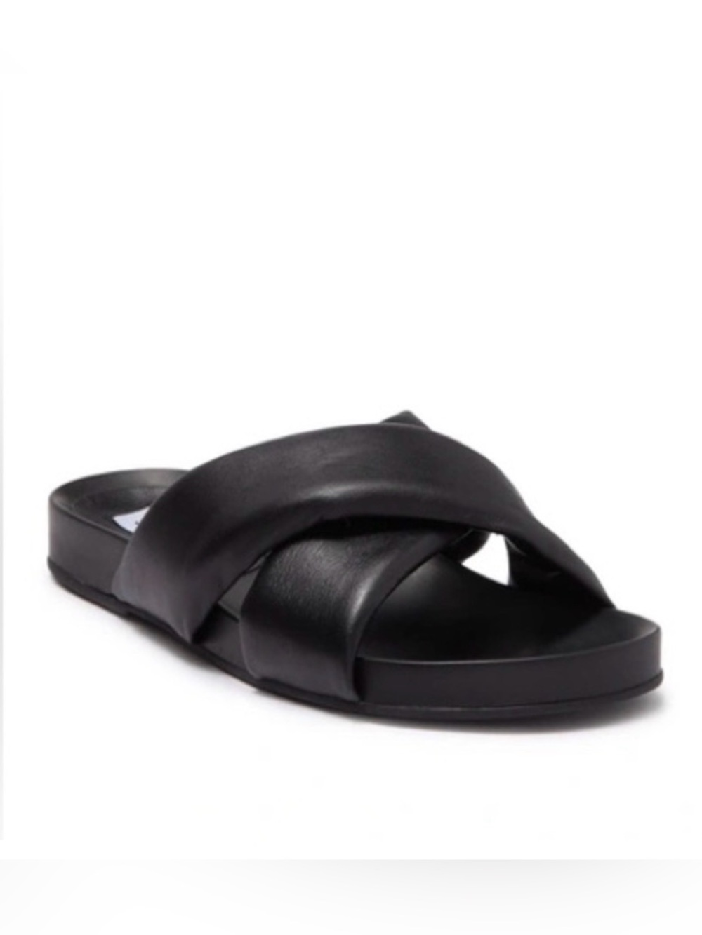 Steve Madden Adlee Black Crisscross Slide Sandal